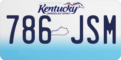 KY license plate 786JSM