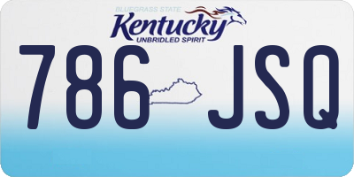 KY license plate 786JSQ