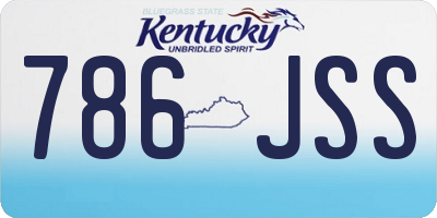 KY license plate 786JSS