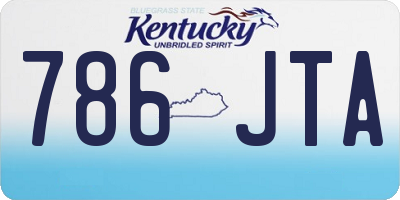 KY license plate 786JTA