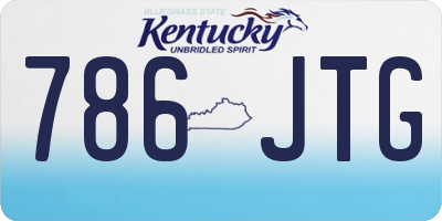 KY license plate 786JTG