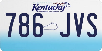 KY license plate 786JVS
