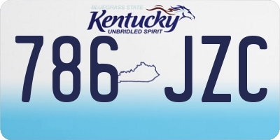 KY license plate 786JZC