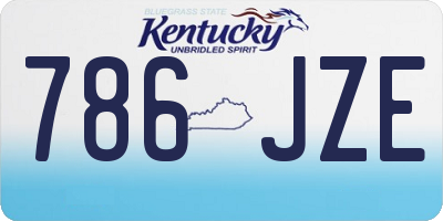 KY license plate 786JZE