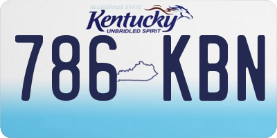 KY license plate 786KBN