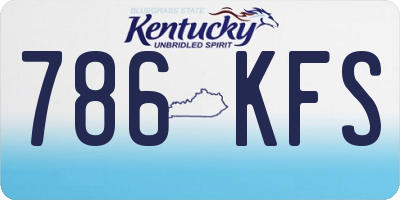 KY license plate 786KFS