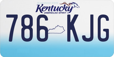 KY license plate 786KJG