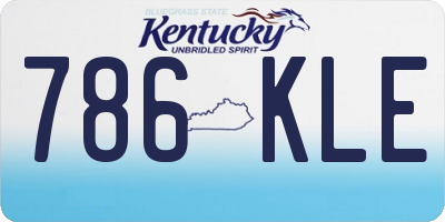 KY license plate 786KLE