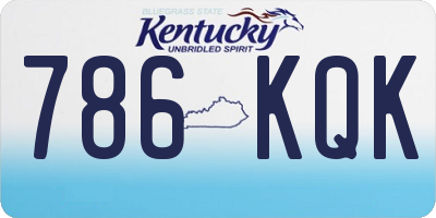 KY license plate 786KQK
