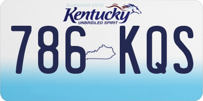 KY license plate 786KQS