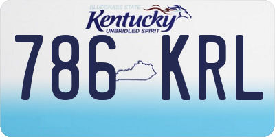 KY license plate 786KRL