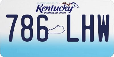 KY license plate 786LHW