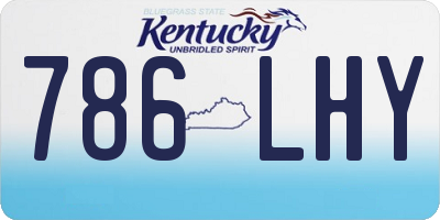 KY license plate 786LHY