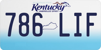 KY license plate 786LIF