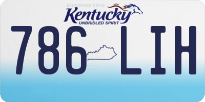 KY license plate 786LIH
