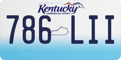 KY license plate 786LII