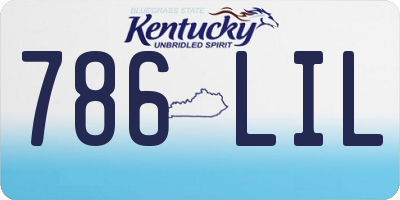 KY license plate 786LIL