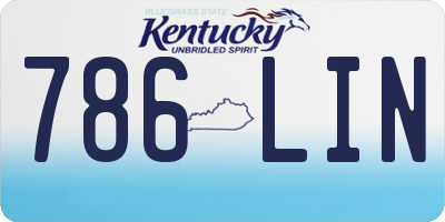 KY license plate 786LIN
