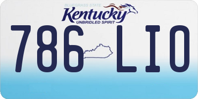 KY license plate 786LIO