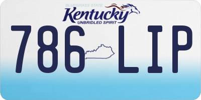 KY license plate 786LIP