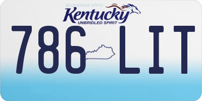 KY license plate 786LIT
