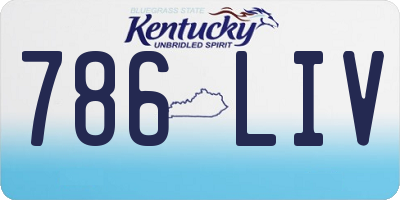 KY license plate 786LIV