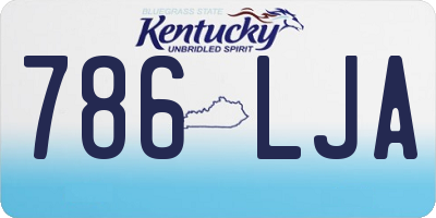 KY license plate 786LJA