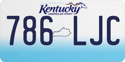 KY license plate 786LJC