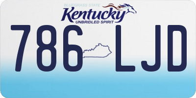 KY license plate 786LJD