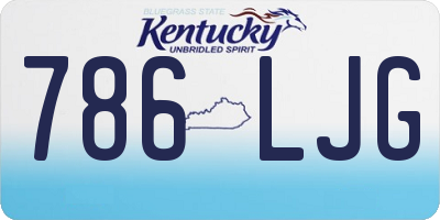 KY license plate 786LJG