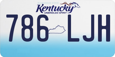 KY license plate 786LJH