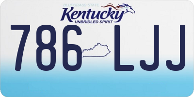 KY license plate 786LJJ