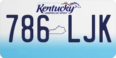 KY license plate 786LJK