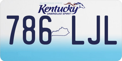 KY license plate 786LJL