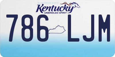 KY license plate 786LJM