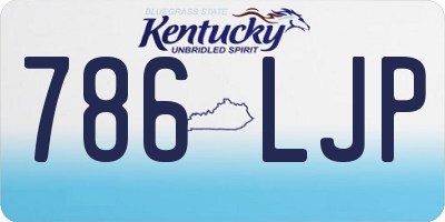 KY license plate 786LJP