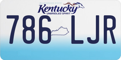 KY license plate 786LJR
