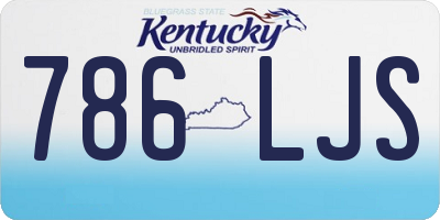 KY license plate 786LJS