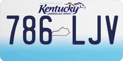 KY license plate 786LJV