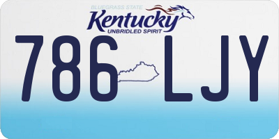 KY license plate 786LJY