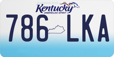 KY license plate 786LKA