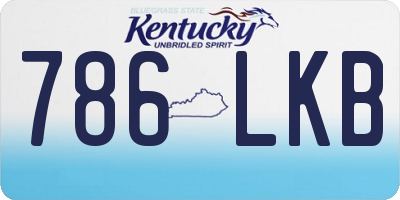 KY license plate 786LKB