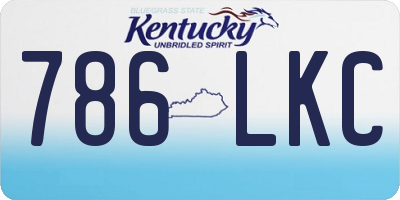 KY license plate 786LKC