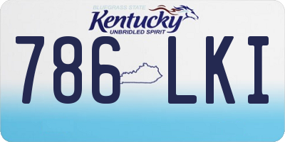KY license plate 786LKI