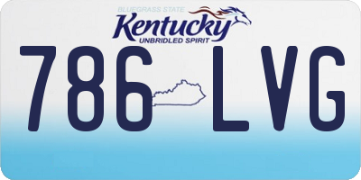 KY license plate 786LVG