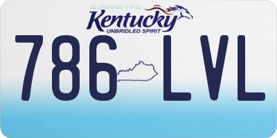KY license plate 786LVL