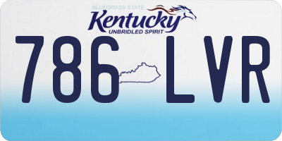 KY license plate 786LVR