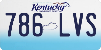 KY license plate 786LVS