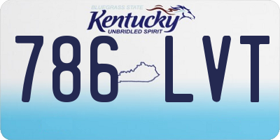 KY license plate 786LVT