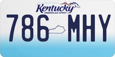 KY license plate 786MHY